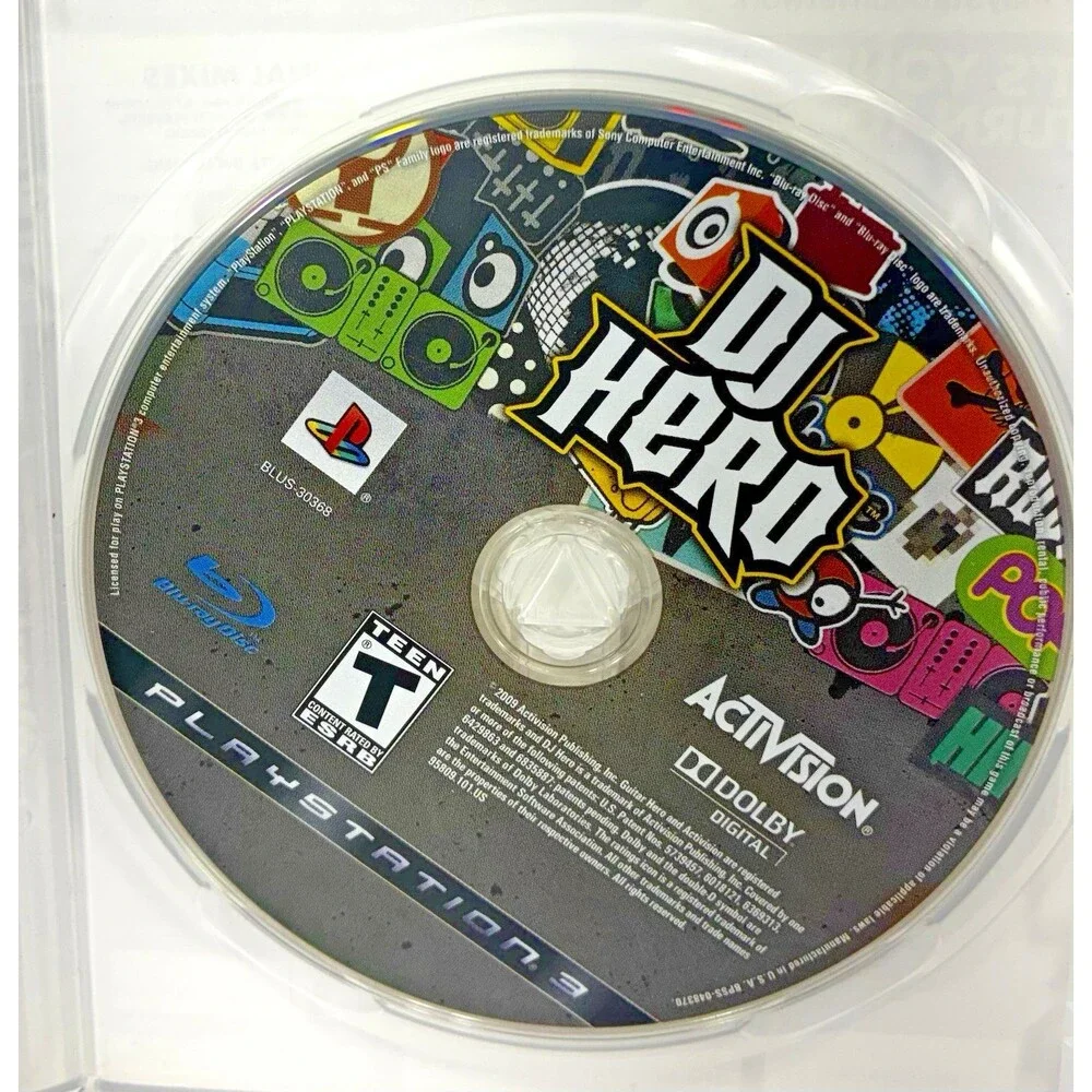 DJ Hero Sony PlayStation 3 Activision 2009 Complete with Manual Tested